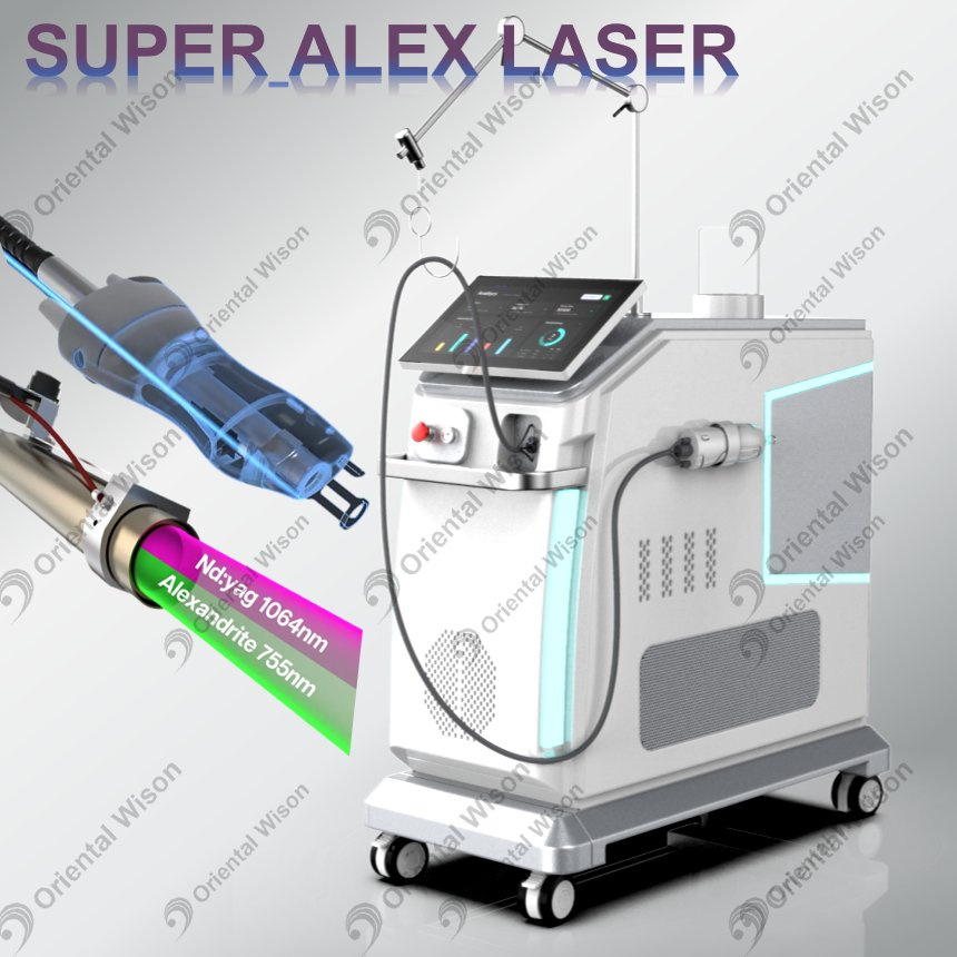 Alexway Alexandrite Laser Karvanpoisto ND YAG Long Pulse Laser Vascular Pigment Removal Kauneuslaitteet